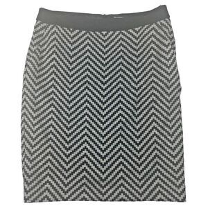 Trina‎ Turk Black/White Geometric Pencil Skirt Lined Slant pockets & Zipper W-10